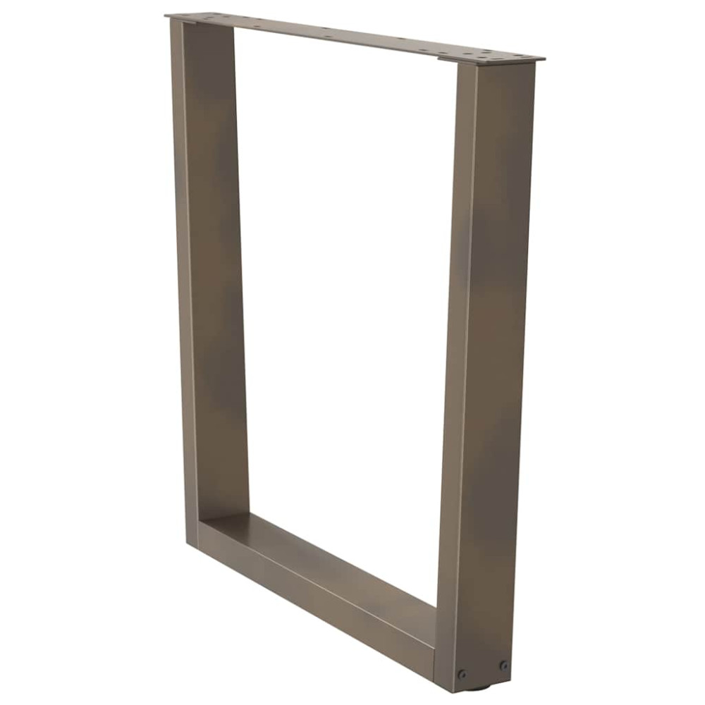 Produktbild för Matbordsben V-formade 2 st naturstål 80x(72-73,3) cm stål