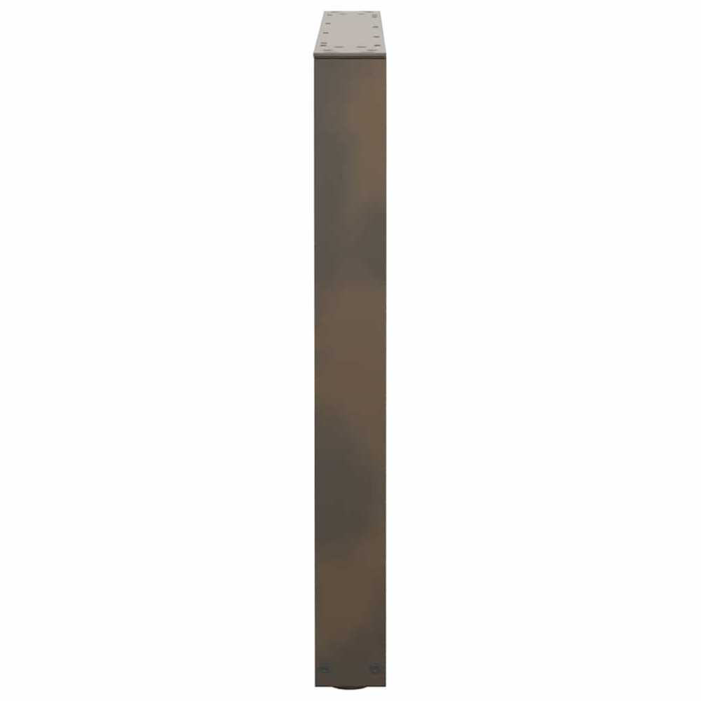 Produktbild för Matbordsben V-formade 2 st naturstål 80x(72-73,3) cm stål