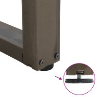 Produktbild för Matbordsben V-formade 2 st naturstål 80x(72-73,3) cm stål