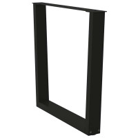 Produktbild för Matbordsben V-formade 2 st svarta 90x(72-73,3) cm stål
