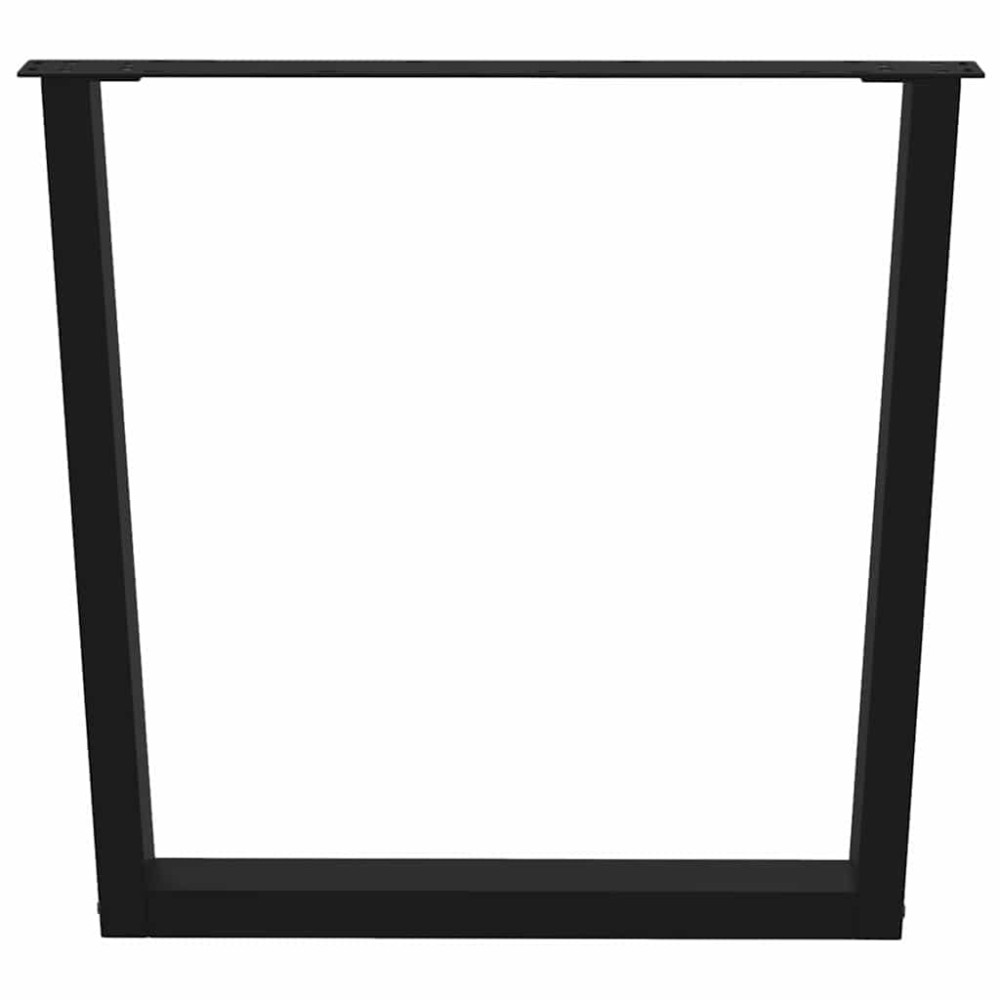 Produktbild för Matbordsben V-formade 2 st svarta 90x(72-73,3) cm stål