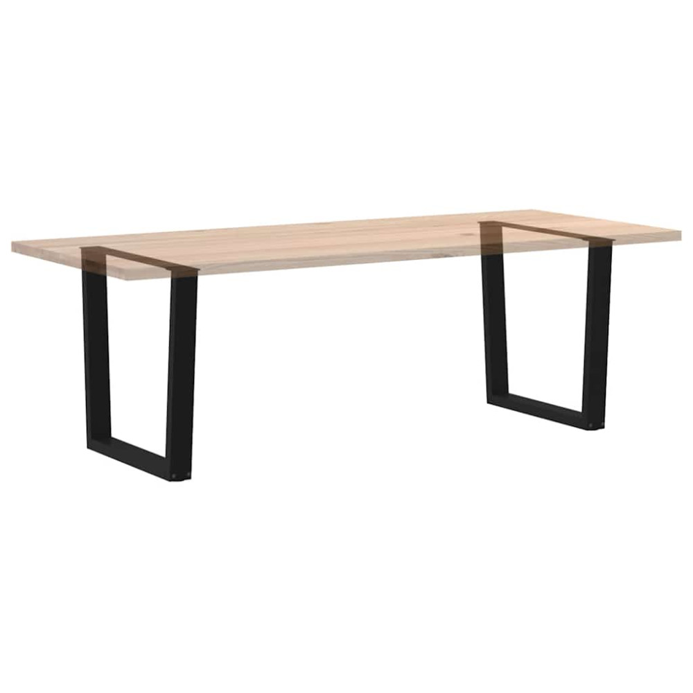Produktbild för Matbordsben V-formade 2 st svarta 90x(72-73,3) cm stål