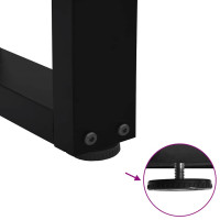 Produktbild för Matbordsben V-formade 2 st svarta 90x(72-73,3) cm stål