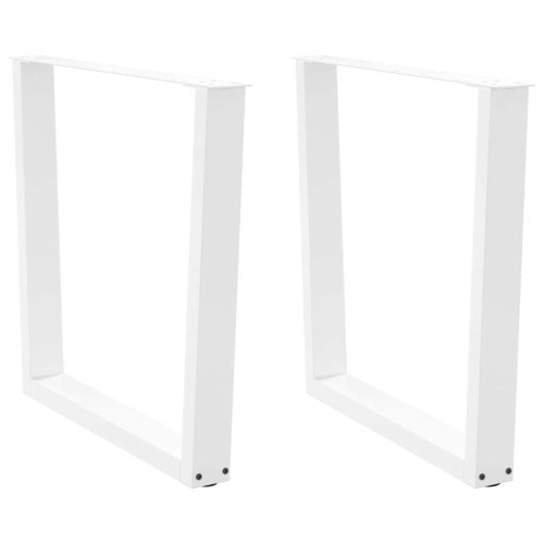 vidaXL Matbordsben V-formade 2 st vita 90x(72-73,3) cm stål