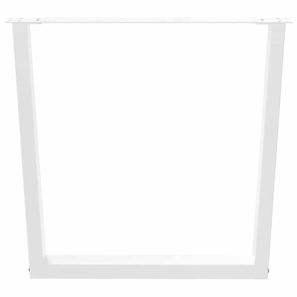 Produktbild för Matbordsben V-formade 2 st vita 90x(72-73,3) cm stål