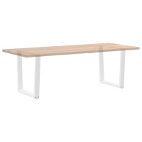Produktbild för Matbordsben V-formade 2 st vita 90x(72-73,3) cm stål