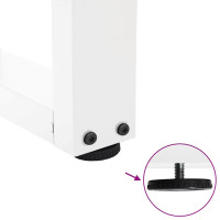 Produktbild för Matbordsben V-formade 2 st vita 90x(72-73,3) cm stål