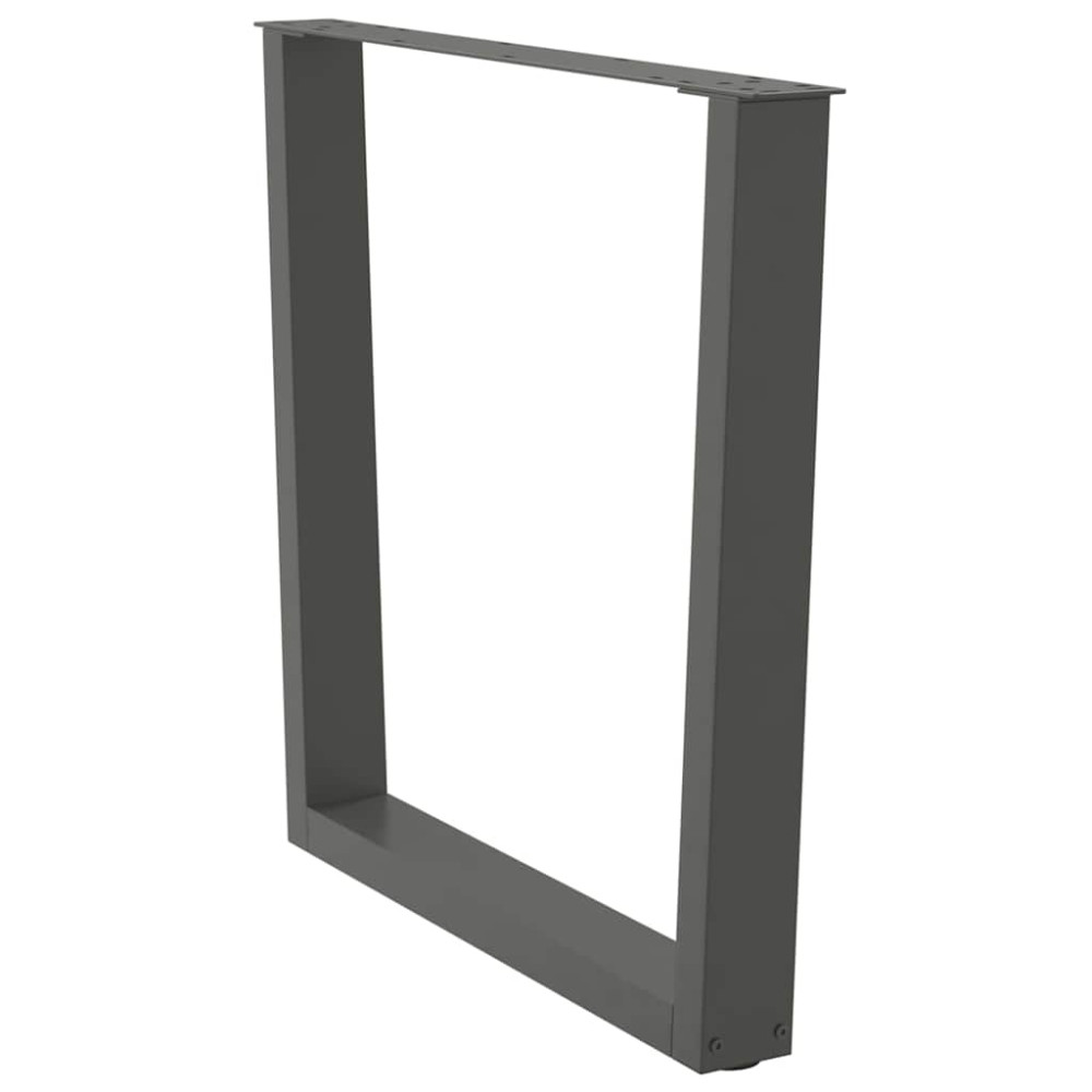 Produktbild för Matbordsben V-formade 2 st antracit 90x(72-73,3) cm stål