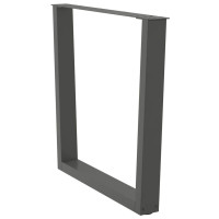 Produktbild för Matbordsben V-formade 2 st antracit 90x(72-73,3) cm stål
