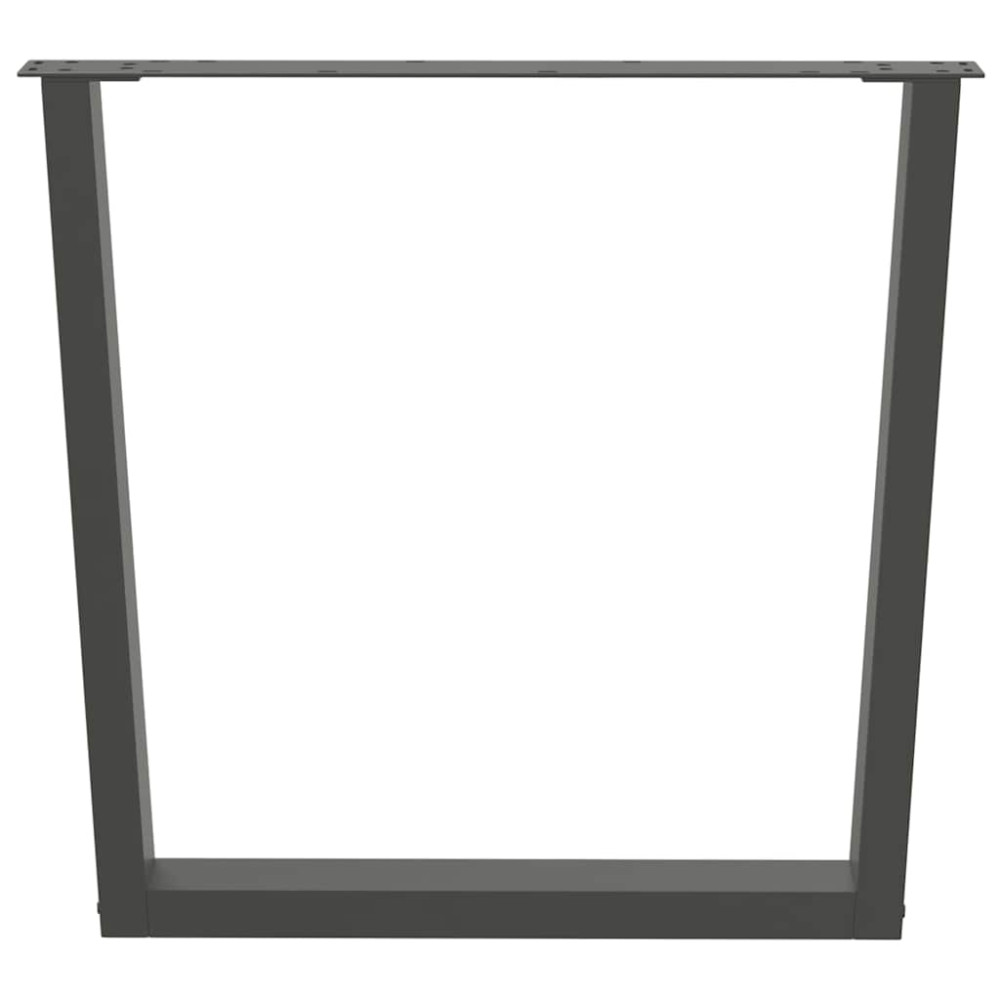 Produktbild för Matbordsben V-formade 2 st antracit 90x(72-73,3) cm stål