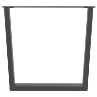 Produktbild för Matbordsben V-formade 2 st antracit 90x(72-73,3) cm stål