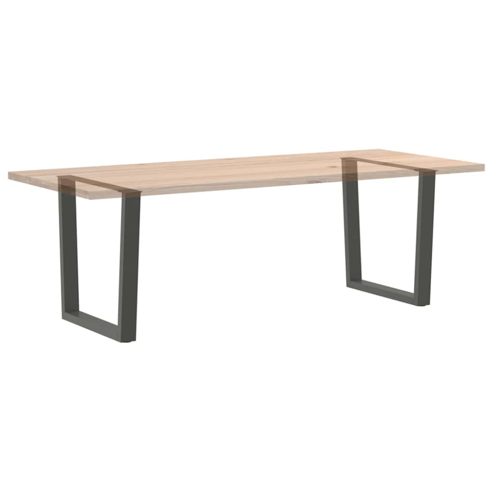Produktbild för Matbordsben V-formade 2 st antracit 90x(72-73,3) cm stål