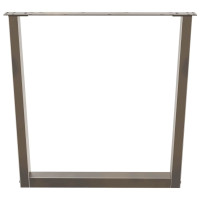 Produktbild för Matbordsben V-formade 2 st naturstål 90x(72-73,3) cm stål