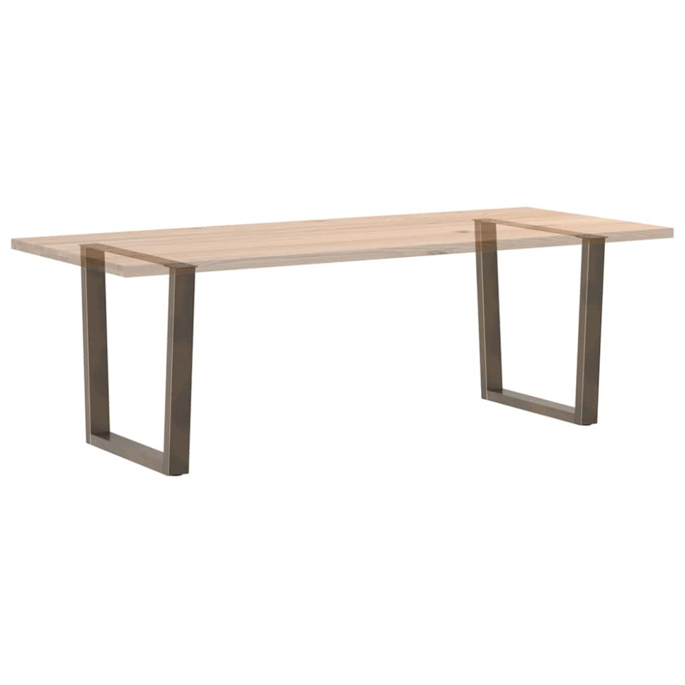 Produktbild för Matbordsben V-formade 2 st naturstål 90x(72-73,3) cm stål