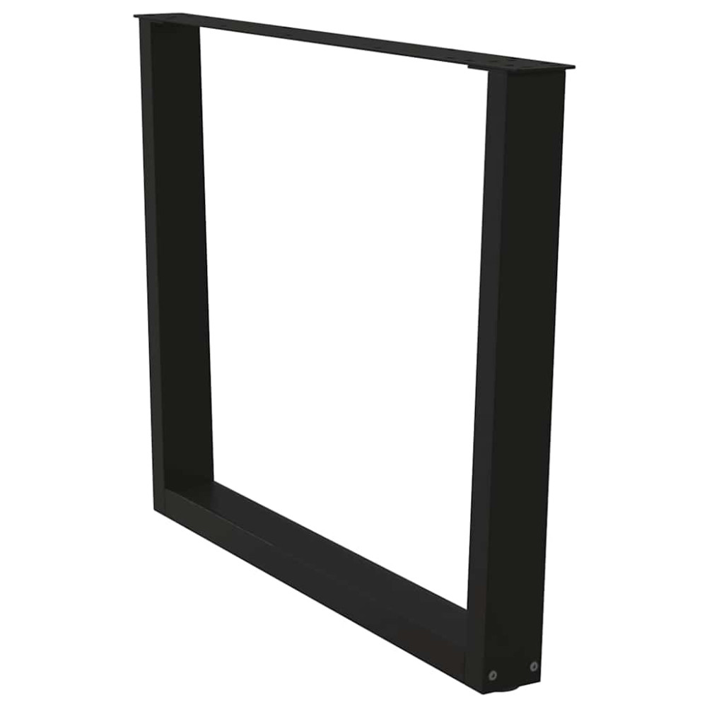 Produktbild för Matbordsben V-formade 2 st svarta 100x(72-73,3) cm stål