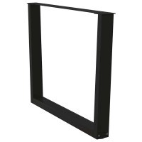 Produktbild för Matbordsben V-formade 2 st svarta 100x(72-73,3) cm stål