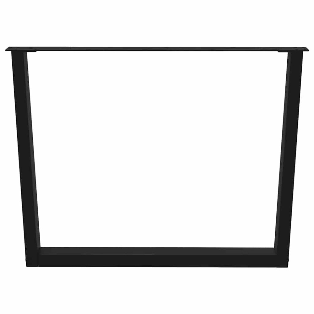 Produktbild för Matbordsben V-formade 2 st svarta 100x(72-73,3) cm stål
