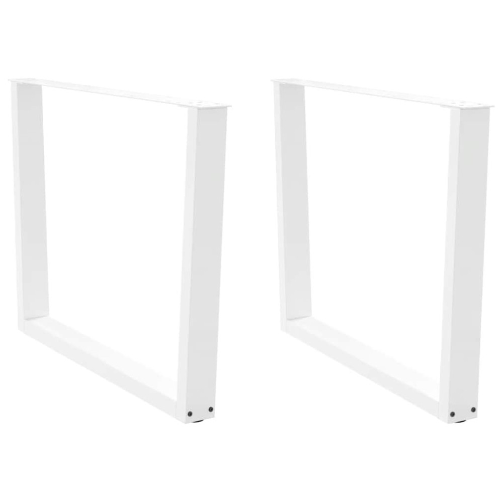 Produktbild för Matbordsben V-formade 2 st vita 100x(72-73,3) cm stål