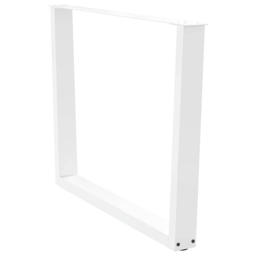 Produktbild för Matbordsben V-formade 2 st vita 100x(72-73,3) cm stål