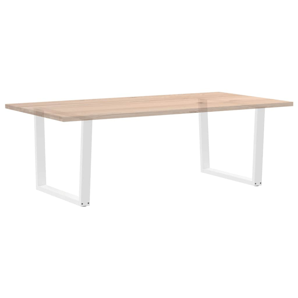 Produktbild för Matbordsben V-formade 2 st vita 100x(72-73,3) cm stål