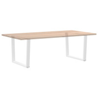 Produktbild för Matbordsben V-formade 2 st vita 100x(72-73,3) cm stål