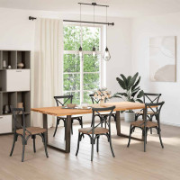 Produktbild för Matbordsben V-formade 2 st antracit 100x(72-73,3) cm stål