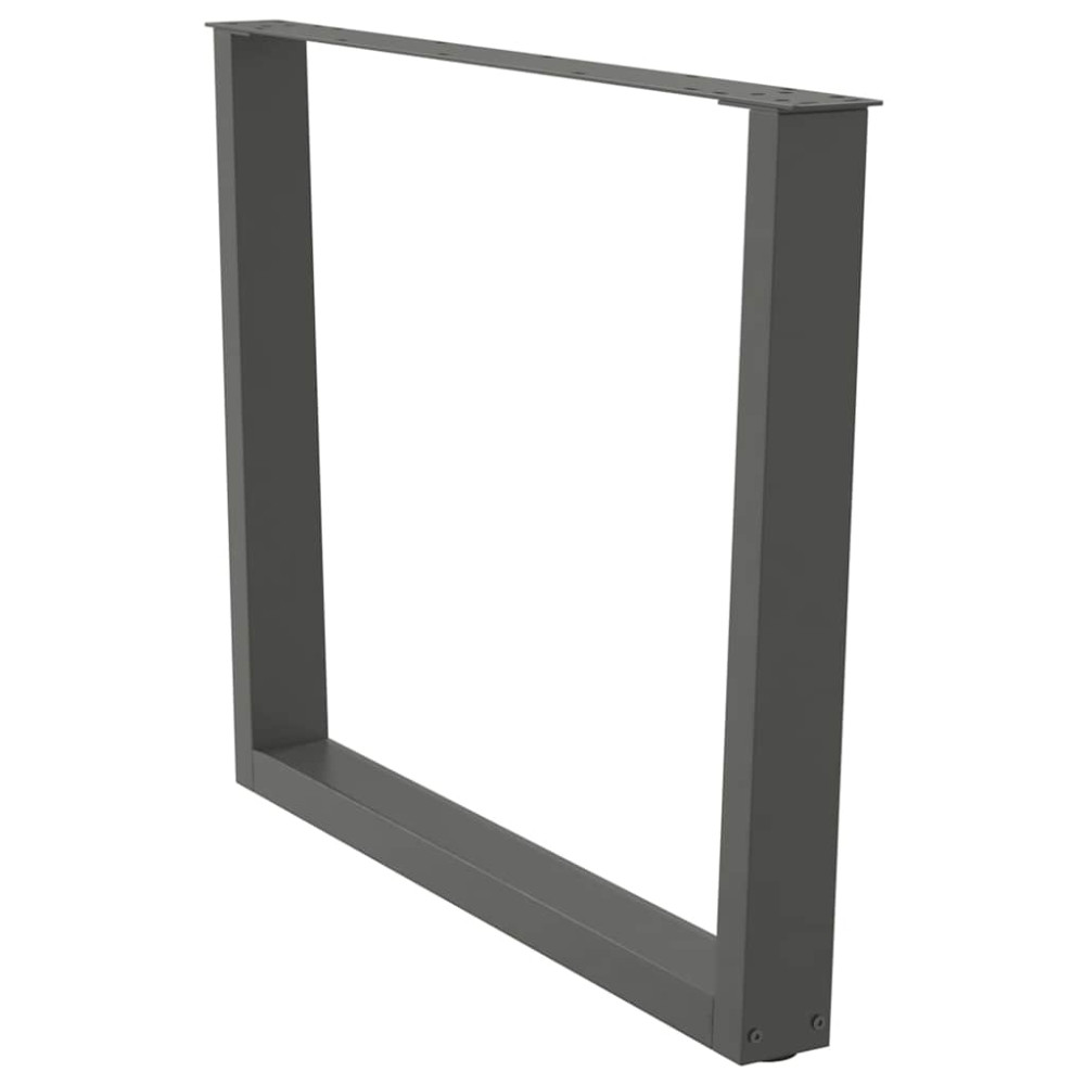 Produktbild för Matbordsben V-formade 2 st antracit 100x(72-73,3) cm stål