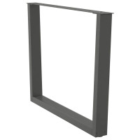 Produktbild för Matbordsben V-formade 2 st antracit 100x(72-73,3) cm stål