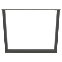Produktbild för Matbordsben V-formade 2 st antracit 100x(72-73,3) cm stål