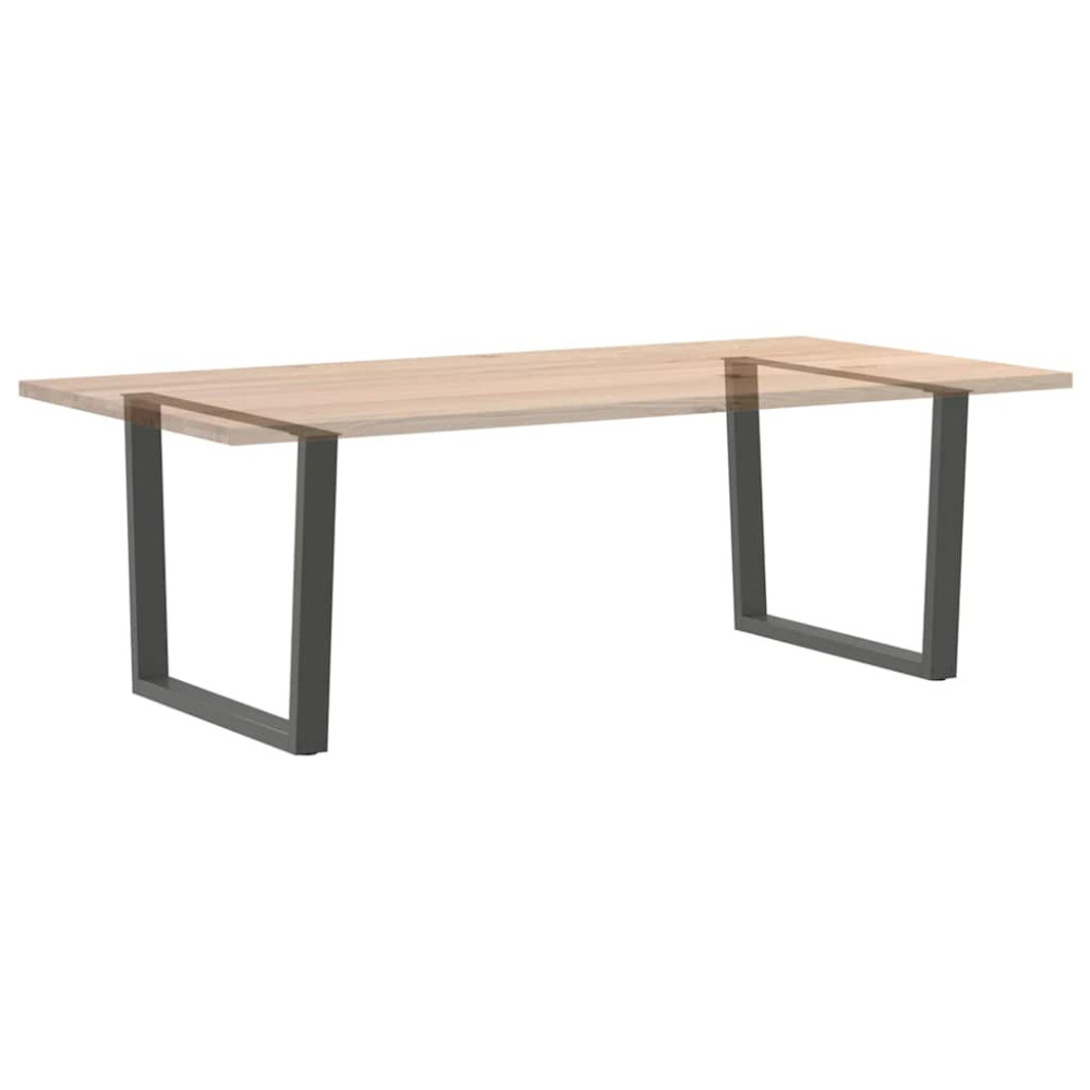Produktbild för Matbordsben V-formade 2 st antracit 100x(72-73,3) cm stål