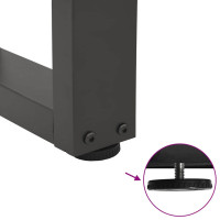 Produktbild för Matbordsben V-formade 2 st antracit 100x(72-73,3) cm stål