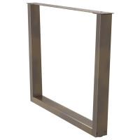 Produktbild för Matbordsben V-formade 2 st naturstål 100x(72-73,3) cm stål