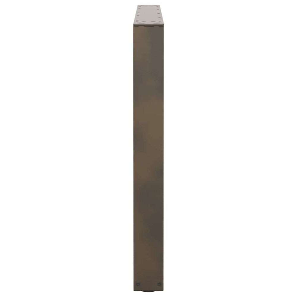 Produktbild för Matbordsben V-formade 2 st naturstål 100x(72-73,3) cm stål