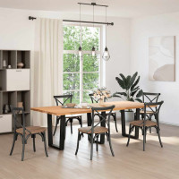 Produktbild för Matbordsben V-formade 3 st svarta 70x(72-73,3) cm stål