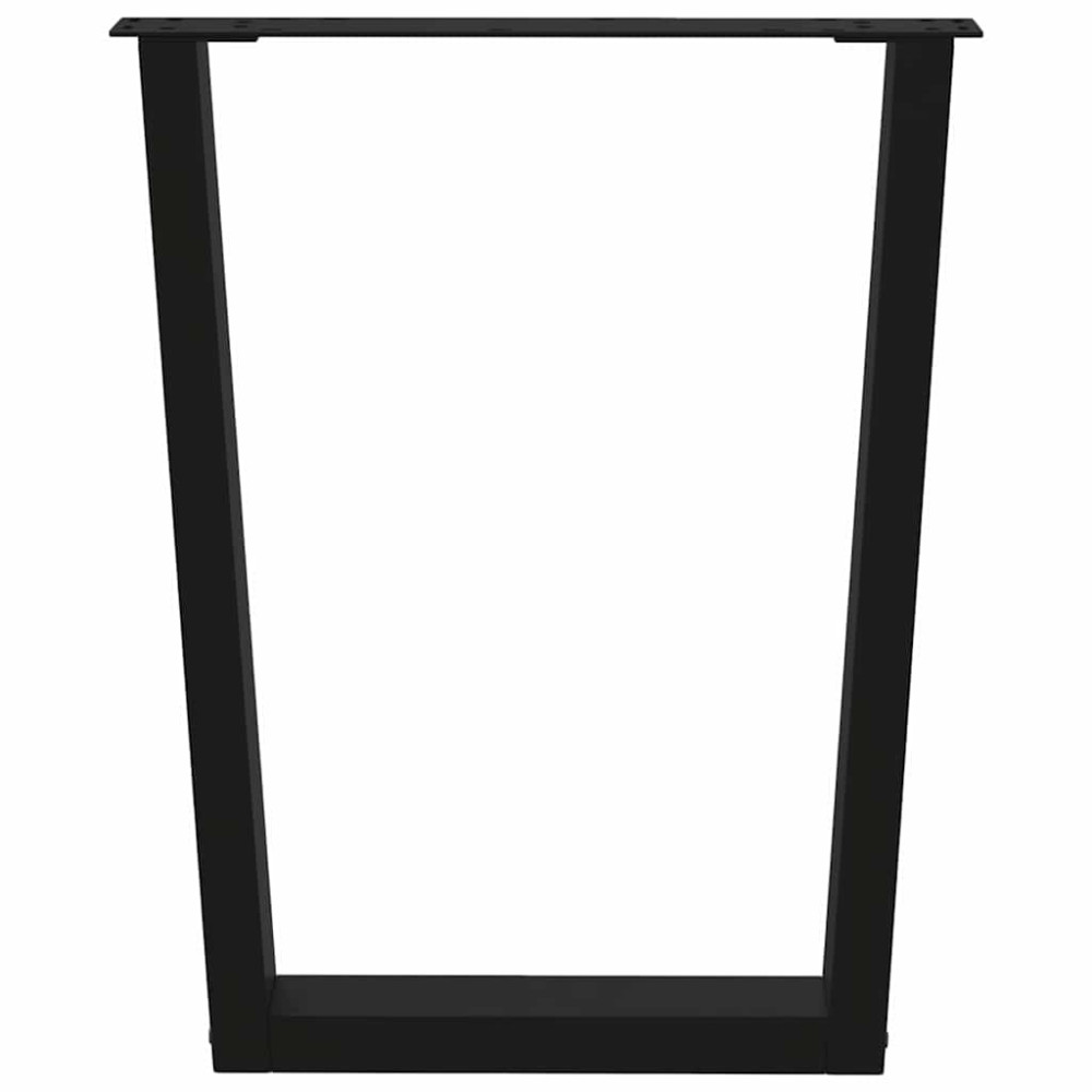 Produktbild för Matbordsben V-formade 3 st svarta 70x(72-73,3) cm stål
