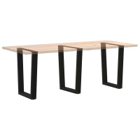 Produktbild för Matbordsben V-formade 3 st svarta 70x(72-73,3) cm stål