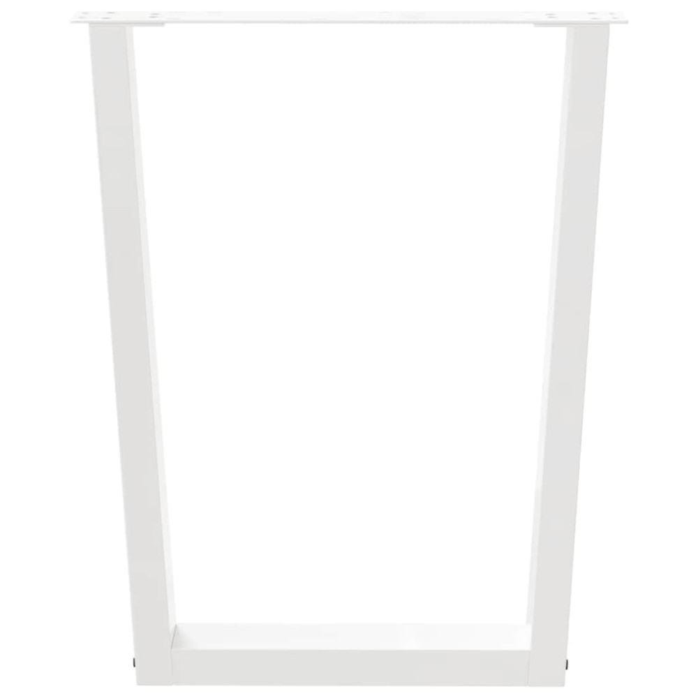 Produktbild för Matbordsben V-formade 3 st vita 70x(72-73,3) cm stål