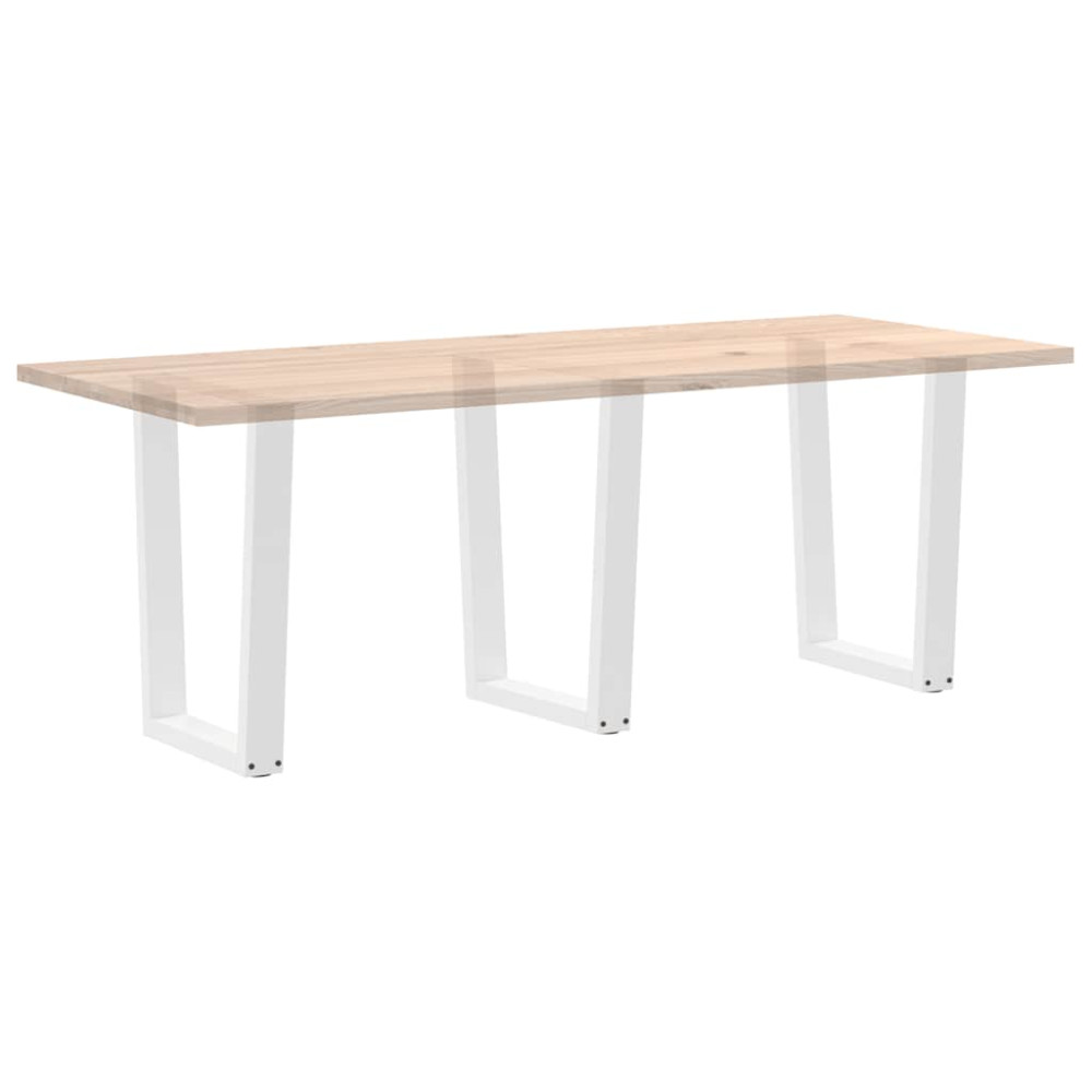 Produktbild för Matbordsben V-formade 3 st vita 70x(72-73,3) cm stål