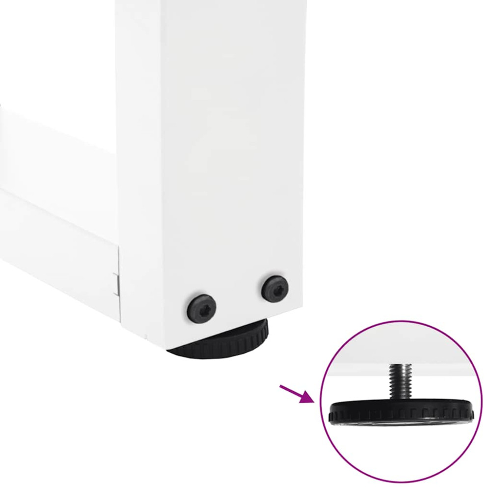 Produktbild för Matbordsben V-formade 3 st vita 70x(72-73,3) cm stål