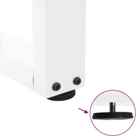 Produktbild för Matbordsben V-formade 3 st vita 70x(72-73,3) cm stål