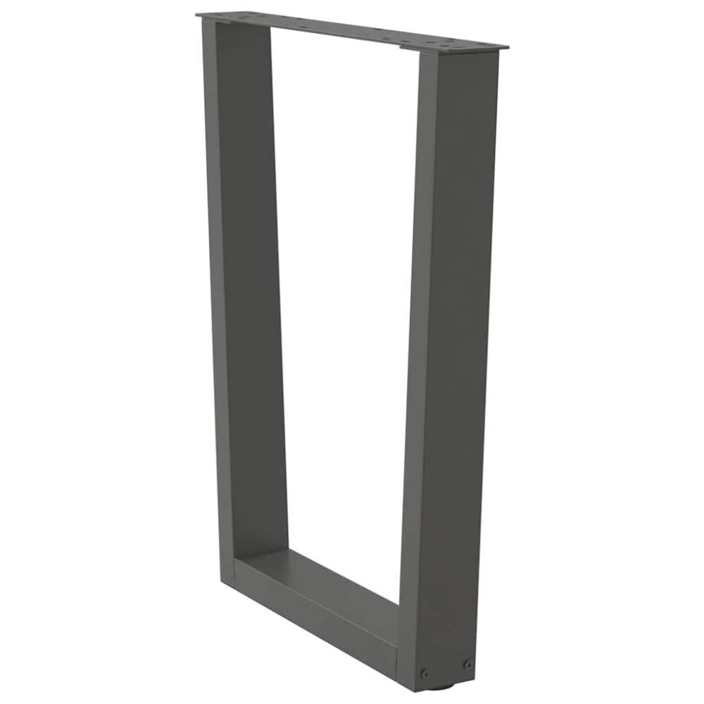 Produktbild för Matbordsben V-formade 3 st antracit 70x(72-73,3) cm stål