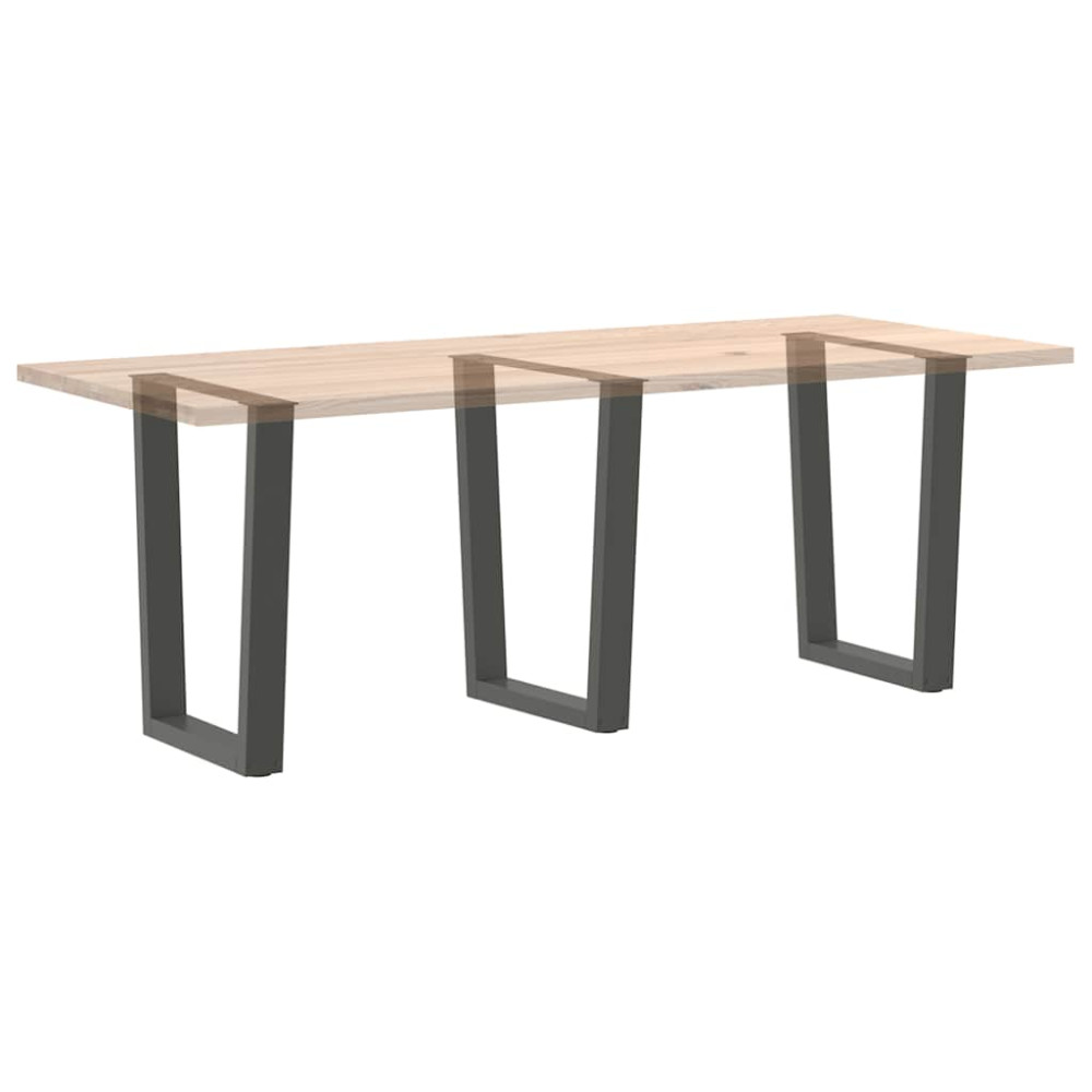 Produktbild för Matbordsben V-formade 3 st antracit 70x(72-73,3) cm stål