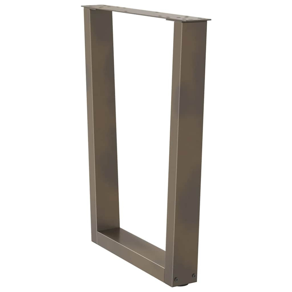 Produktbild för Matbordsben V-formade 3 st naturstål 70x(72-73,3) cm stål