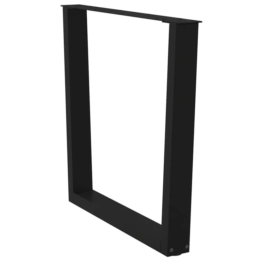 Produktbild för Matbordsben V-formade 3 st svarta 80x(72-73,3) cm stål