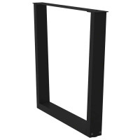 Produktbild för Matbordsben V-formade 3 st svarta 80x(72-73,3) cm stål