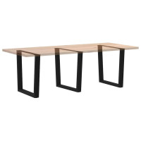 Produktbild för Matbordsben V-formade 3 st svarta 80x(72-73,3) cm stål
