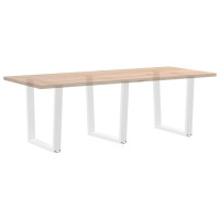 Produktbild för Matbordsben V-formade 3 st vita 80x(72-73,3) cm stål