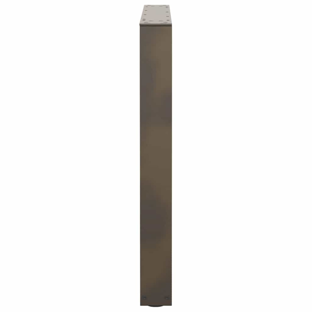 Produktbild för Matbordsben V-formade 3 st naturstål 80x(72-73,3) cm stål
