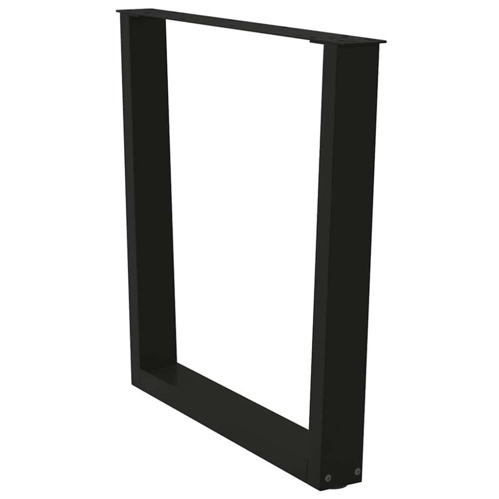 Produktbild för Matbordsben V-formade 3 st svarta 90x(72-73,3) cm stål