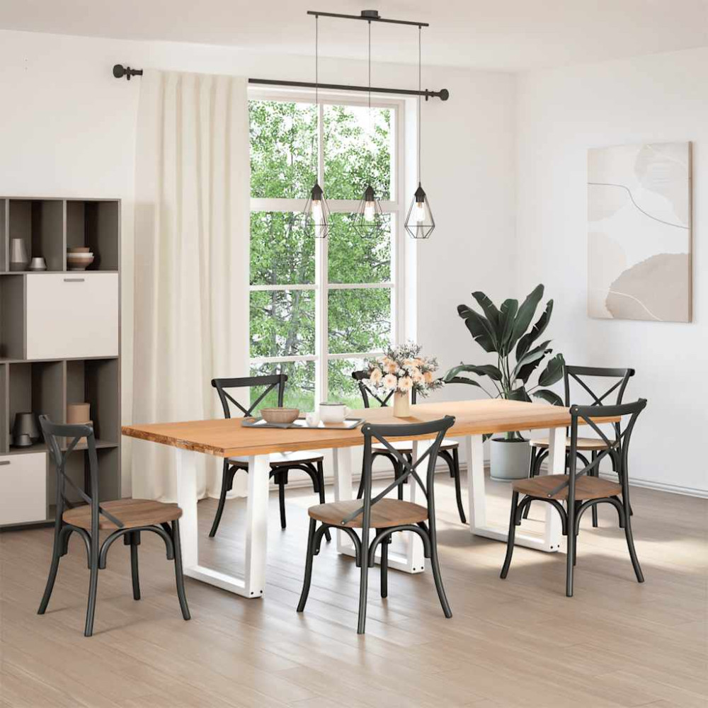 Produktbild för Matbordsben V-formade 3 st vita 90x(72-73,3) cm stål